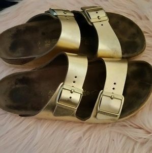 Gold Birkenstock size 40